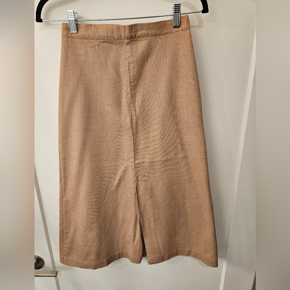 Vintage - Waffle Weave Beige Summer Skirt - NWOT - Size 9
